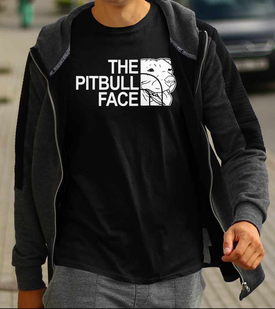 The Pitbull Face Funny Dog T-Shirt