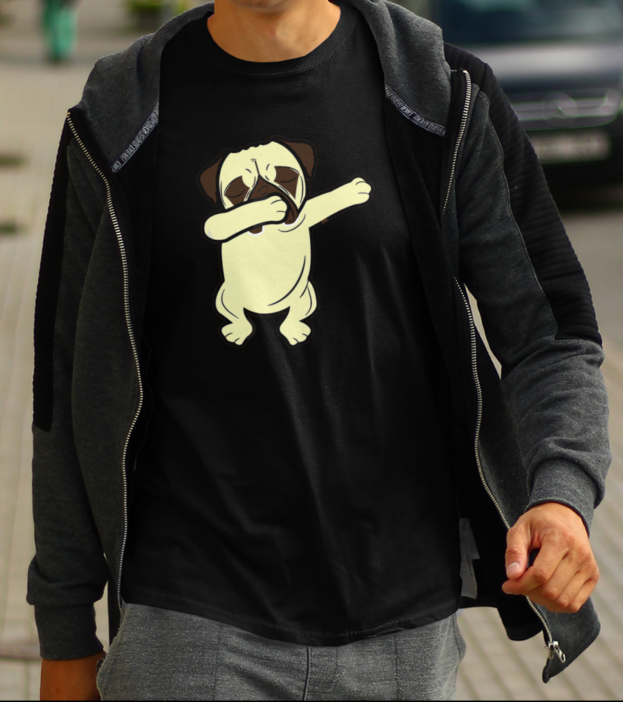 Dabbing Pug Funny Dab Dog Meme T-Shirt