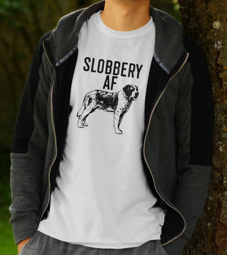 Slobbery AF St Bernard Dog Funny Puppy T-Shirt