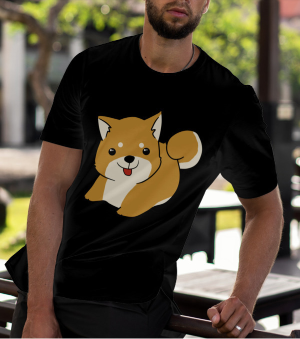 Chibi Dog Illustration Cute Shiba Inu T-Shirt