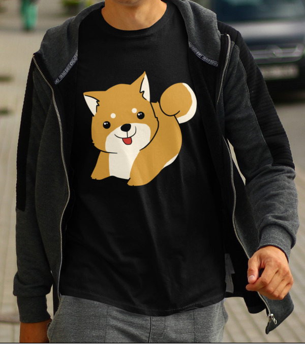 Chibi Dog Illustration Cute Shiba Inu T-Shirt