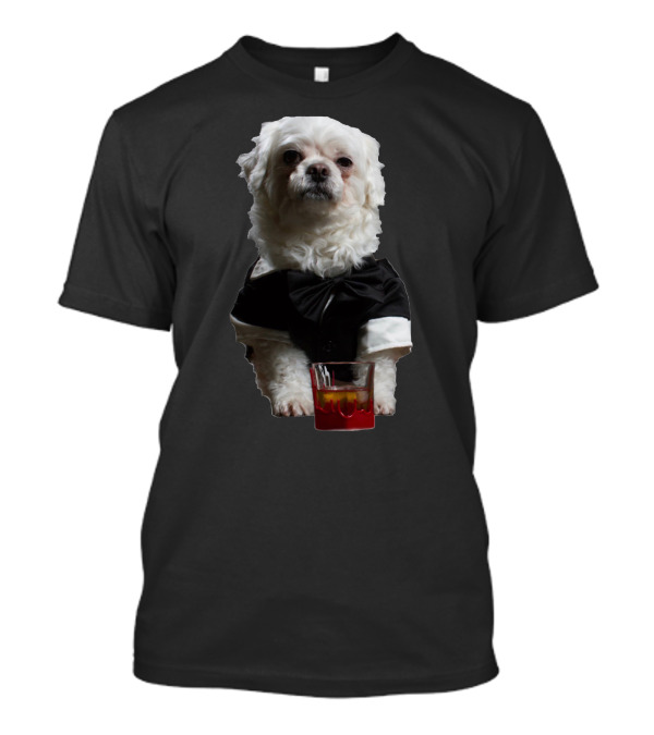 Fancy Brock After Work Edition Posh Pup With Tuxedo And Cocktail T-Shirt