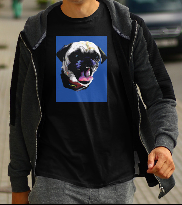 Pugs Are Amazing Pop Art Style Vibrant Colors T-Shirt