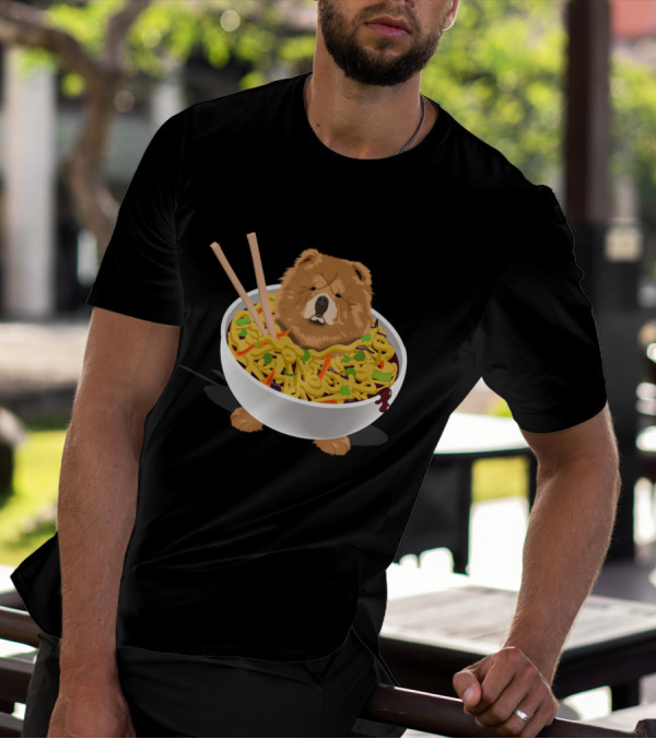 Chow Chow Mein Noodles Bowl With Chopsticks T-Shirt