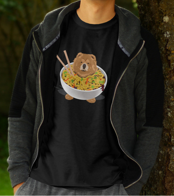 Chow Chow Mein Noodles Bowl With Chopsticks T-Shirt