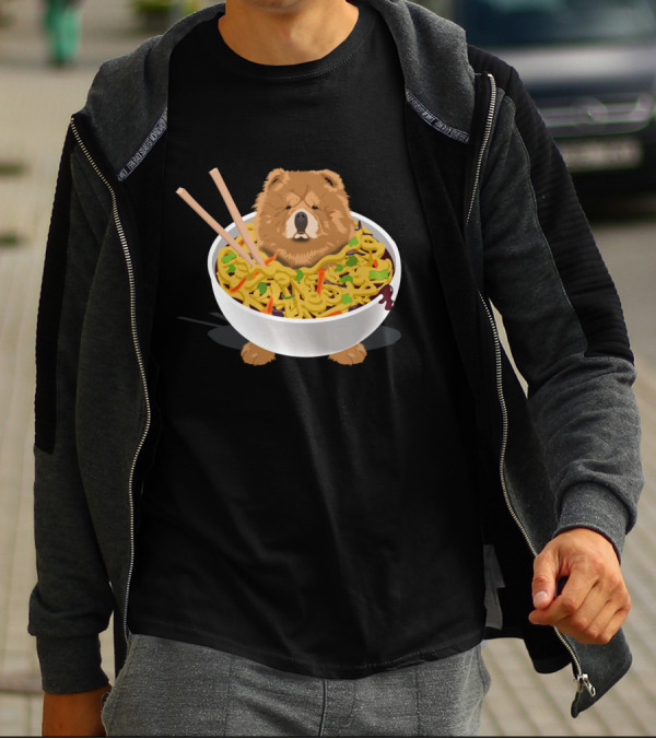 Chow Chow Mein Noodles Bowl With Chopsticks T-Shirt