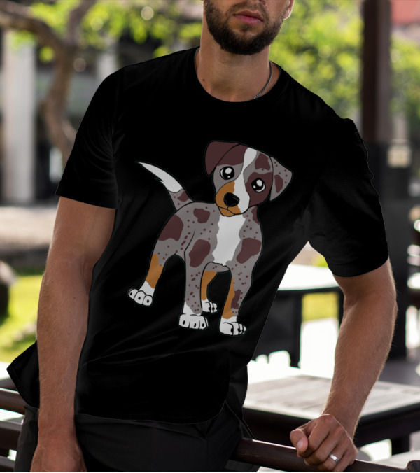 Catahoula Leopard Dog Red Merle Cartoon Puppy T-Shirt
