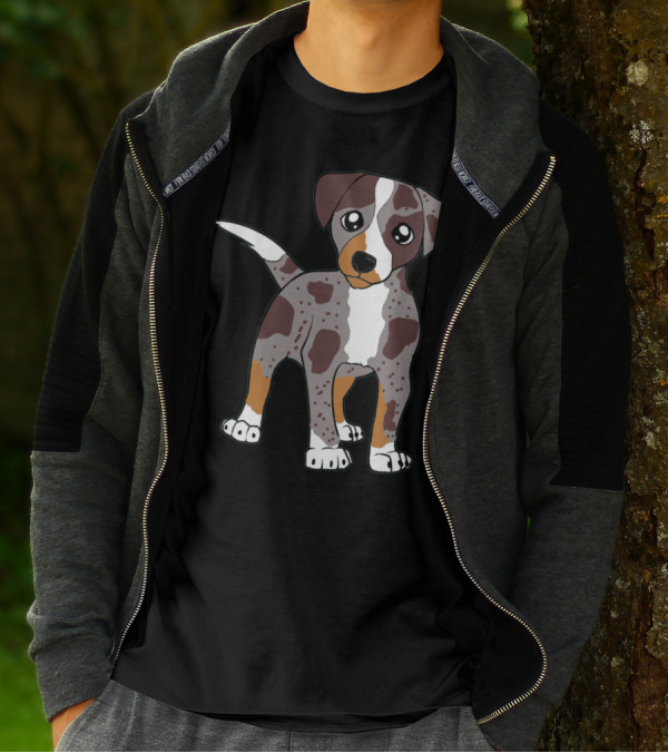 Catahoula Leopard Dog Red Merle Cartoon Puppy T-Shirt
