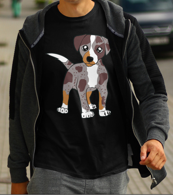 Catahoula Leopard Dog Red Merle Cartoon Puppy T-Shirt