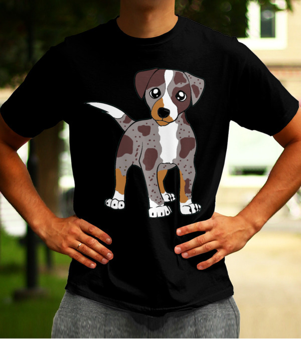 Catahoula Leopard Dog Red Merle Cartoon Puppy T-Shirt