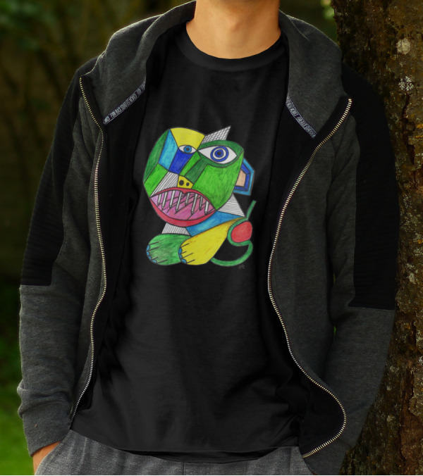 Serra Da Estrela Is A Dog Abstract Geometric Colorful Cubist Animal T-Shirt