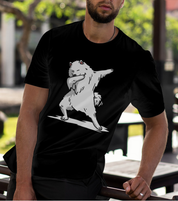 Samoyed Dog Performing Dab Dance Move T-Shirt