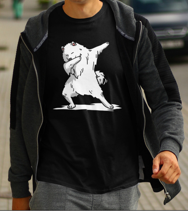 Samoyed Dog Performing Dab Dance Move T-Shirt