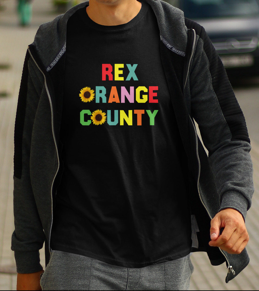 REX ORANGE COUNTY Sunflower Block Letters T-Shirt