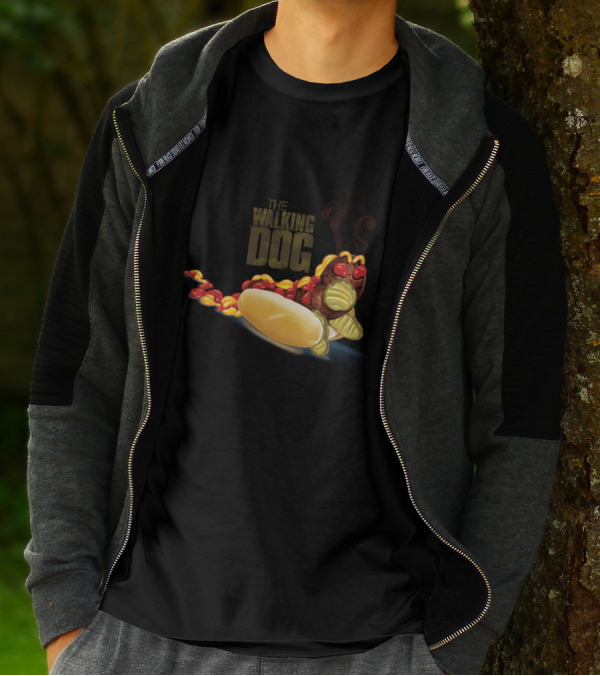 The Walking Dog Hotdog With Ketchup And Mustard T-Shirt