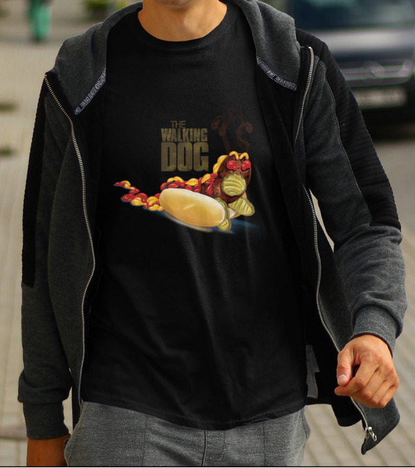 The Walking Dog Hotdog With Ketchup And Mustard T-Shirt
