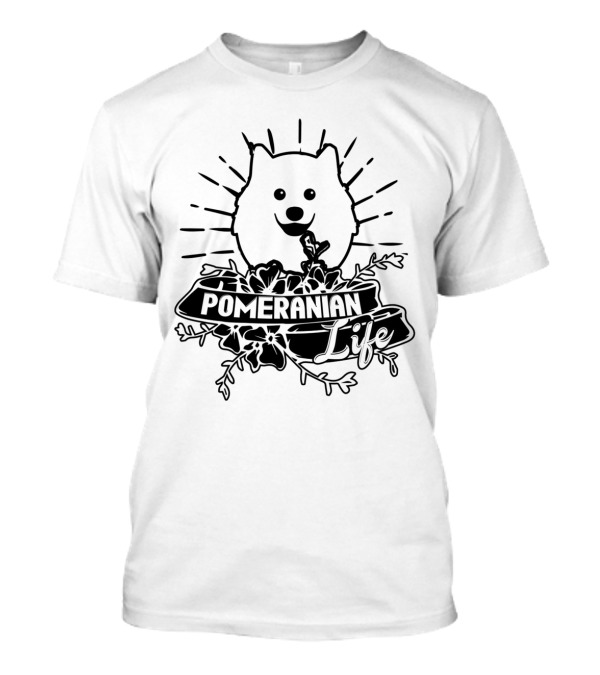 Pomeranian Life Floral Dog T-Shirt