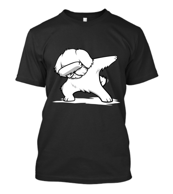 Maltese Dog Performing Dabbing Dance Move T-Shirt