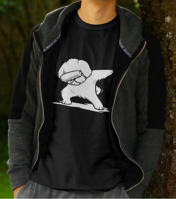 Maltese Dog Performing Dabbing Dance Move T-Shirt