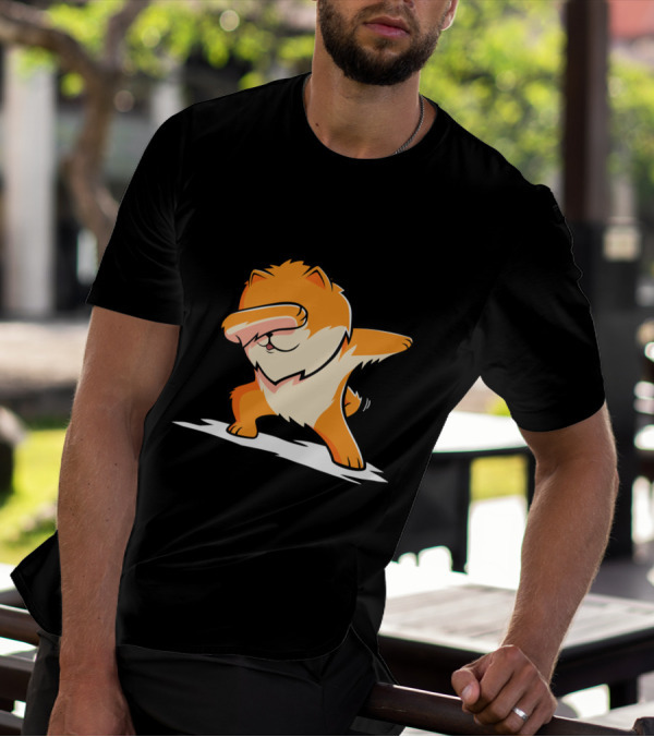 Pomeranian Dog Performing Dab Dance Gesture T-Shirt