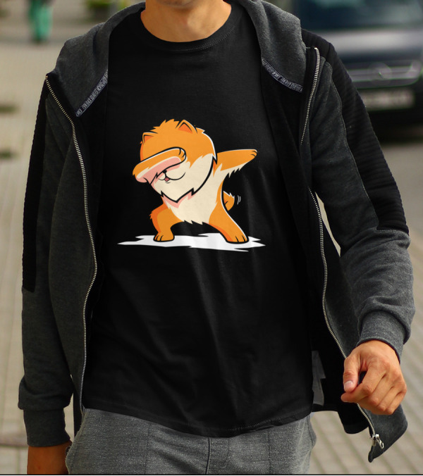 Pomeranian Dog Performing Dab Dance Gesture T-Shirt
