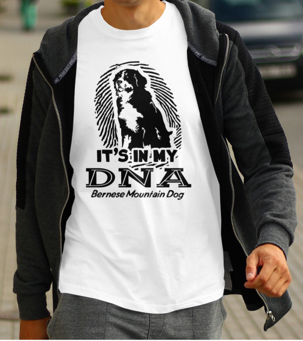 Bernese Mountain Dog It's In My DNA Fingerprint T-Shirt