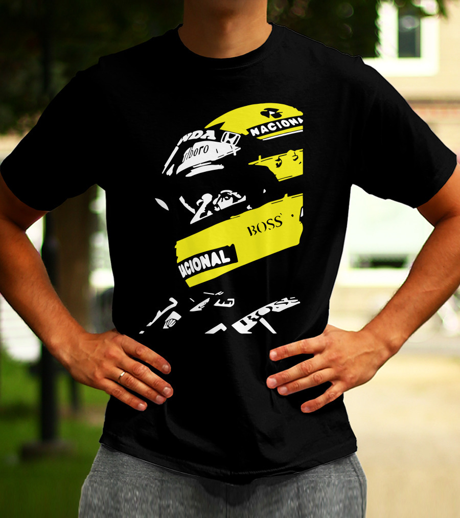 AYRTON SENNA F1 Helmet Nacional Boss Honda T-Shirt