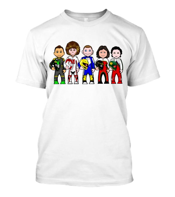 Moto GP Legends Cartoon Racer Characters T-Shirt