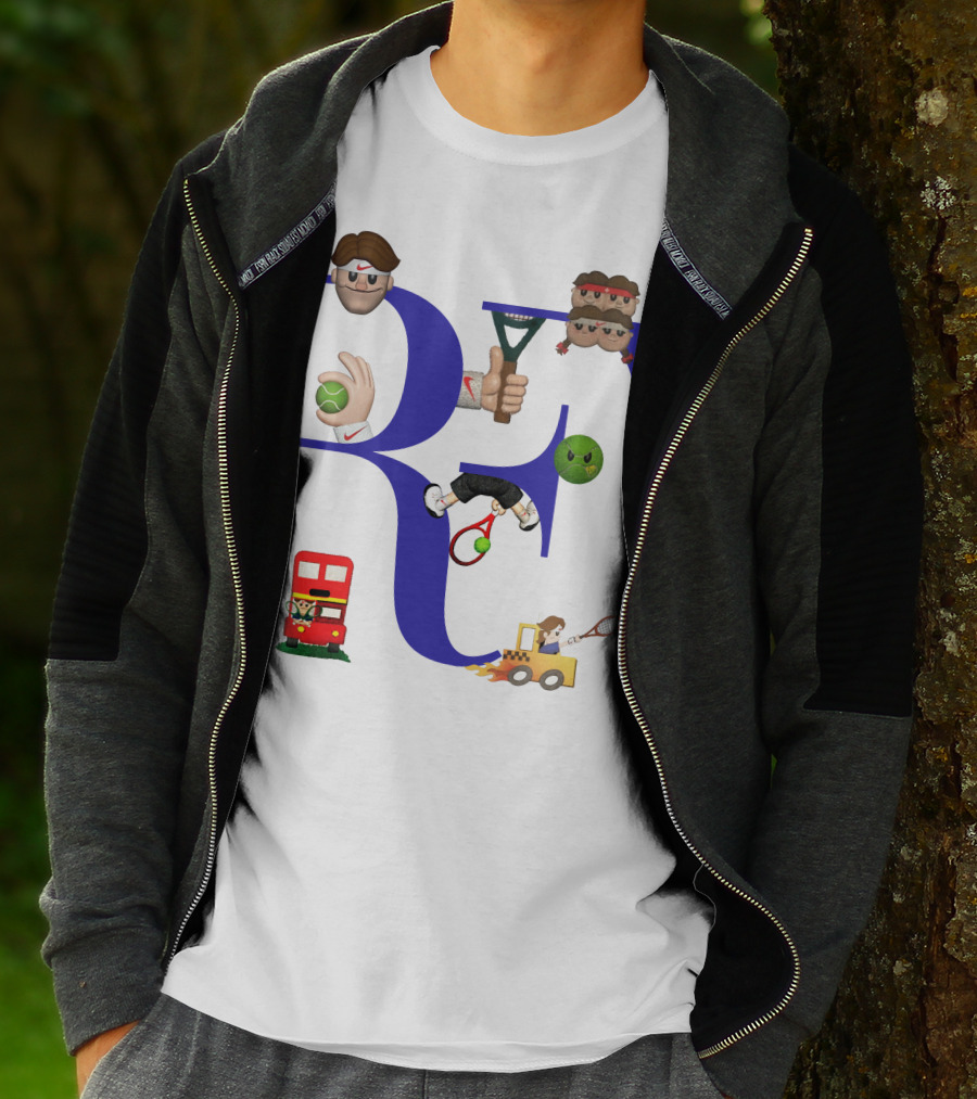 Roger Federer Emoji RF Tennis Icons T-Shirt
