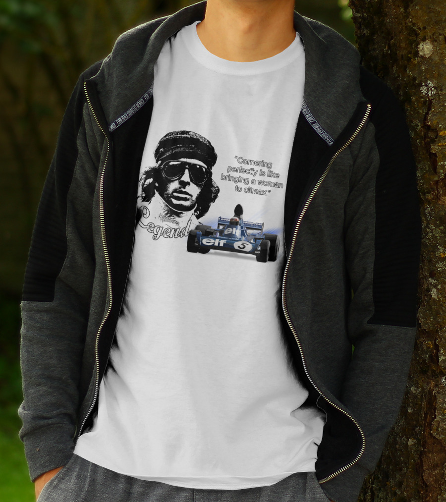 Jackie Stewart Cornering Perfectly Legend T-Shirt