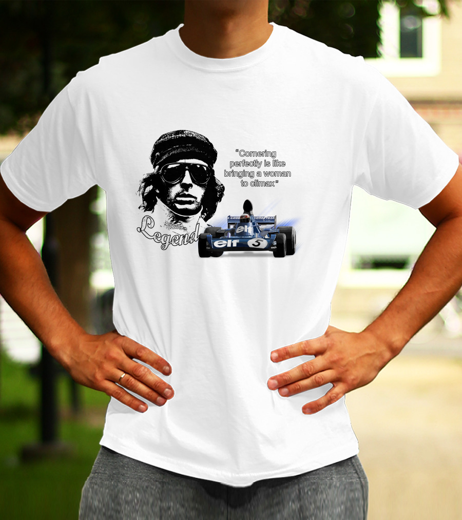Jackie Stewart Cornering Perfectly Legend T-Shirt