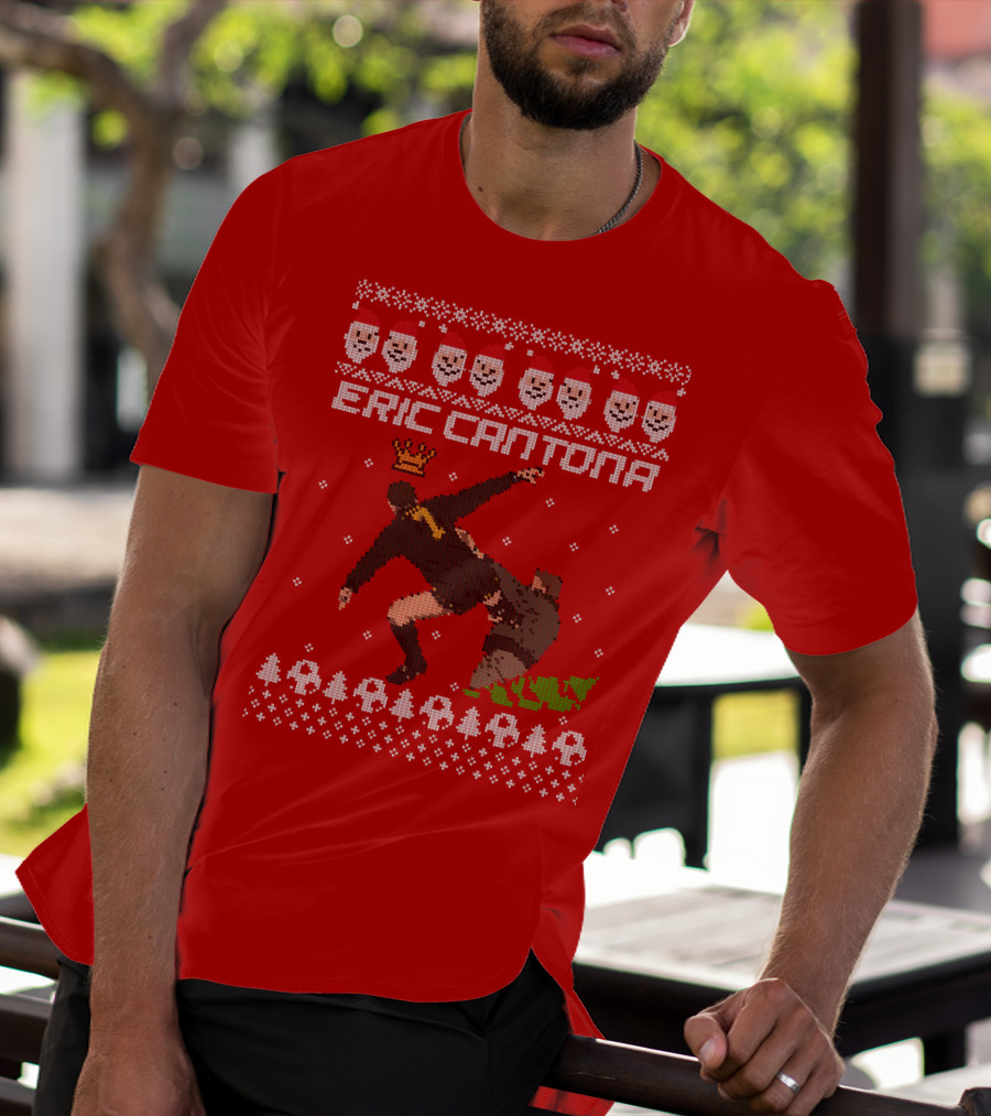 Eric Cantona Iconic Jump Festive T-Shirt