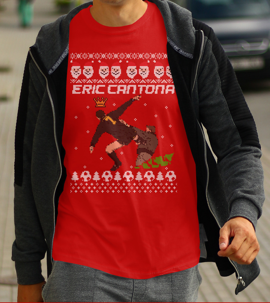 Eric Cantona Iconic Jump Festive T-Shirt