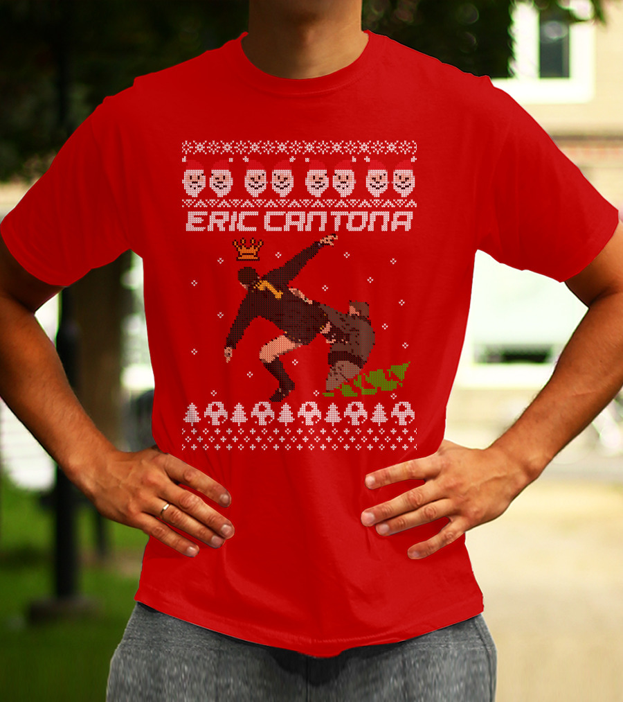Eric Cantona Iconic Jump Festive T-Shirt