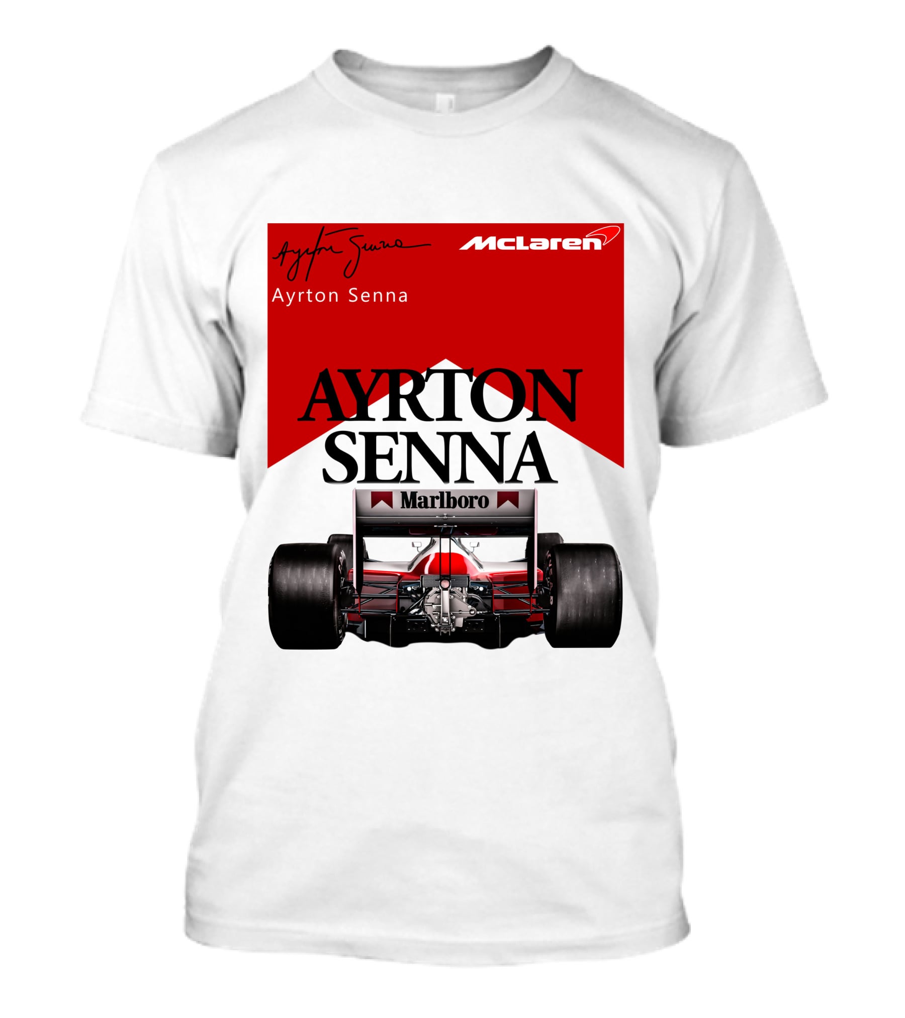 Ayrton Senna McLaren Marlboro Racing Team T-Shirt