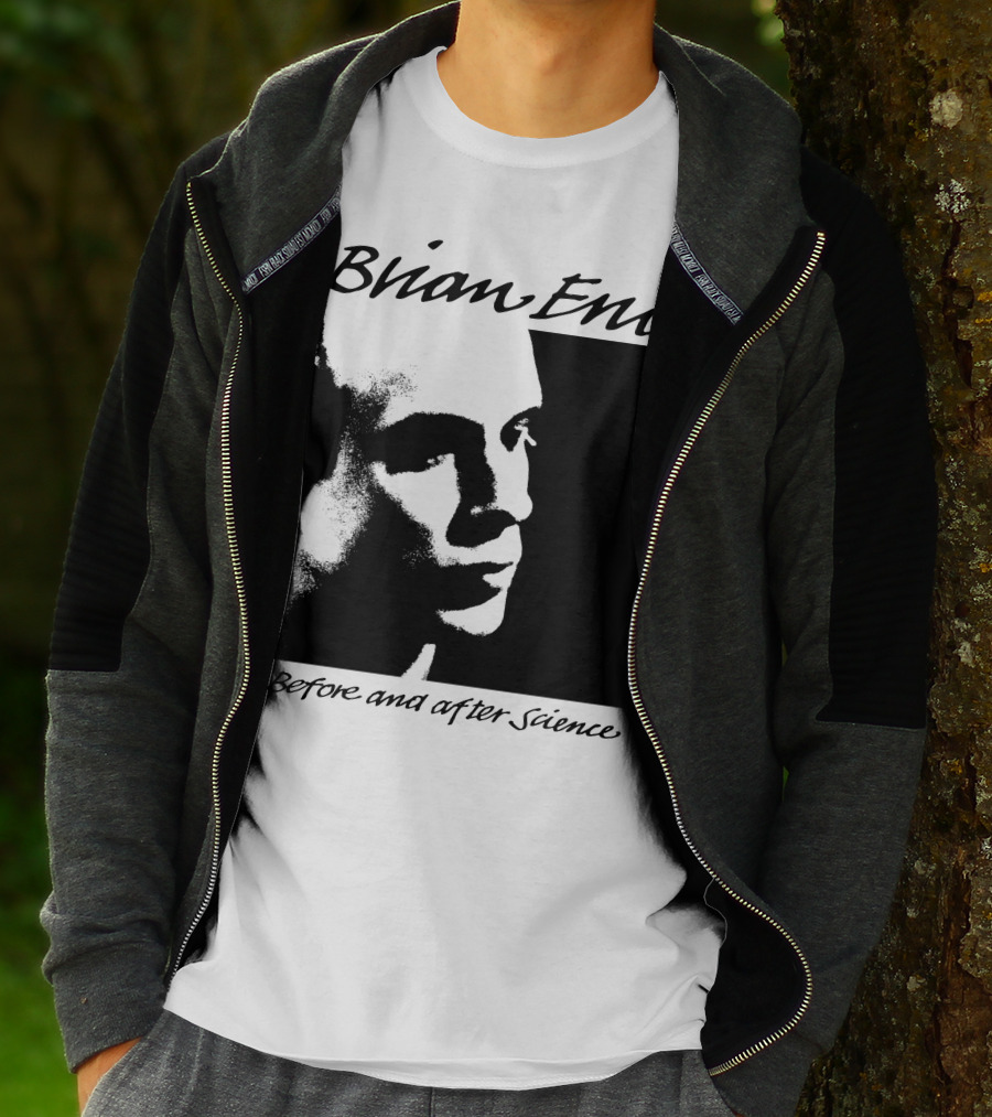 Brian Eno Before And After Science Album Face Black And White Profile T-Shirt