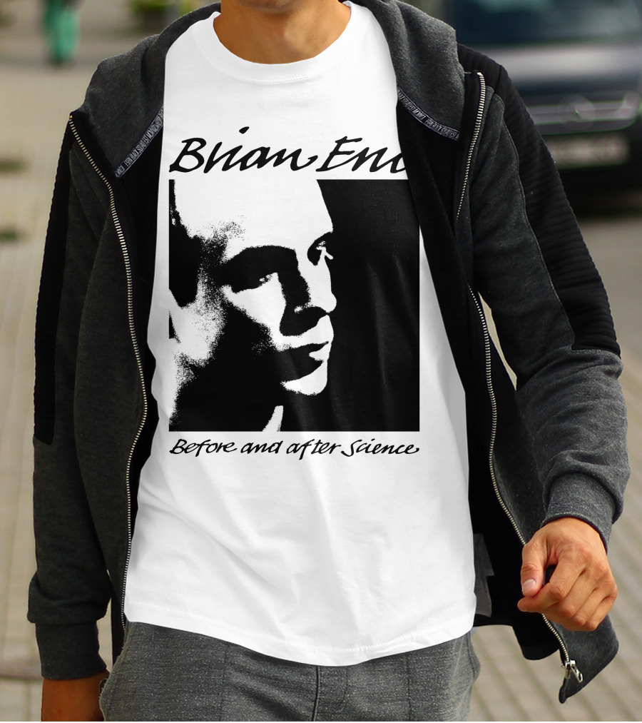 Brian Eno Before And After Science Album Face Black And White Profile T-Shirt