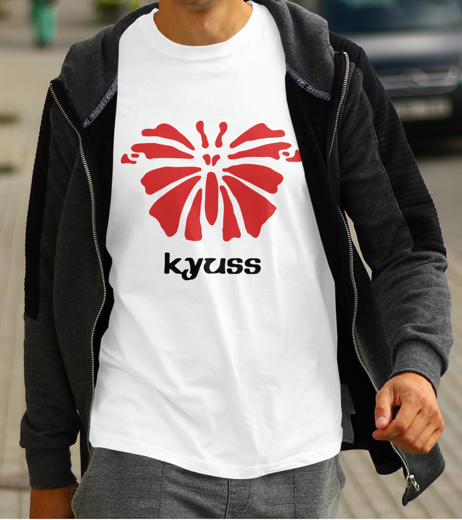 Kyuss Vintage Logo Red Flower T-Shirt
