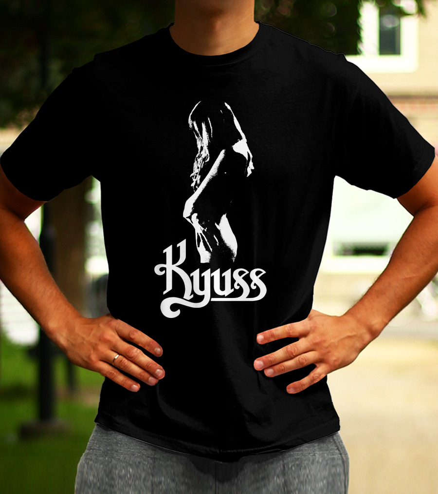 Kyuss Music Band Vintage A Girl Monochrome T-Shirt