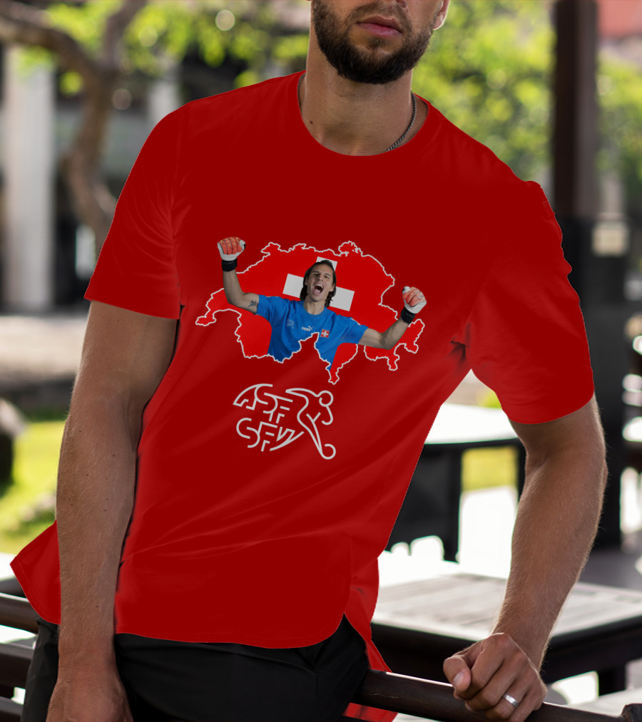 Yann Sommer Swiss Football Goalkeeper Celebration Map T-Shirt