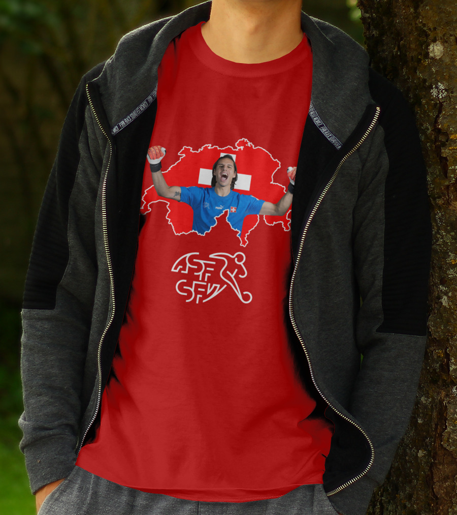 Yann Sommer Swiss Football Goalkeeper Celebration Map T-Shirt