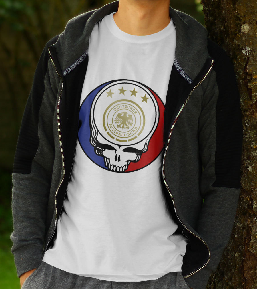 Germany Football Team Deutscher Fussball-Bund Grateful Dead Skull T-Shirt
