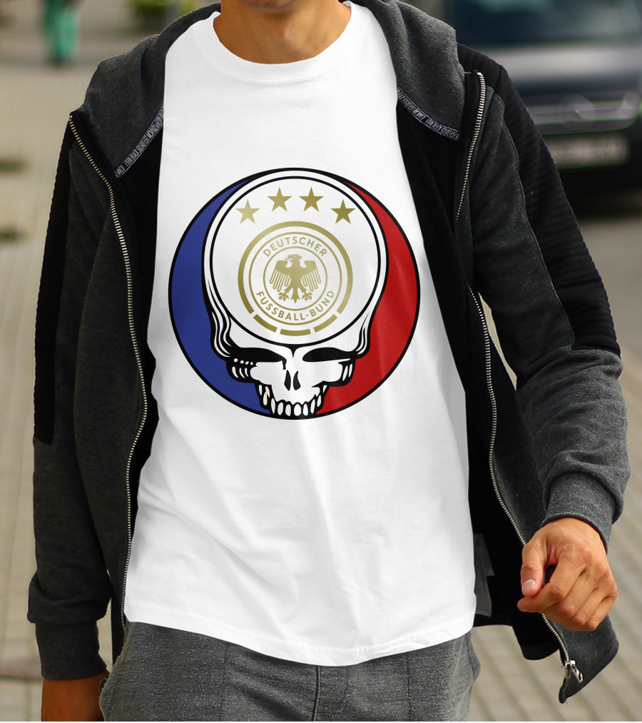 Germany Football Team Deutscher Fussball-Bund Grateful Dead Skull T-Shirt