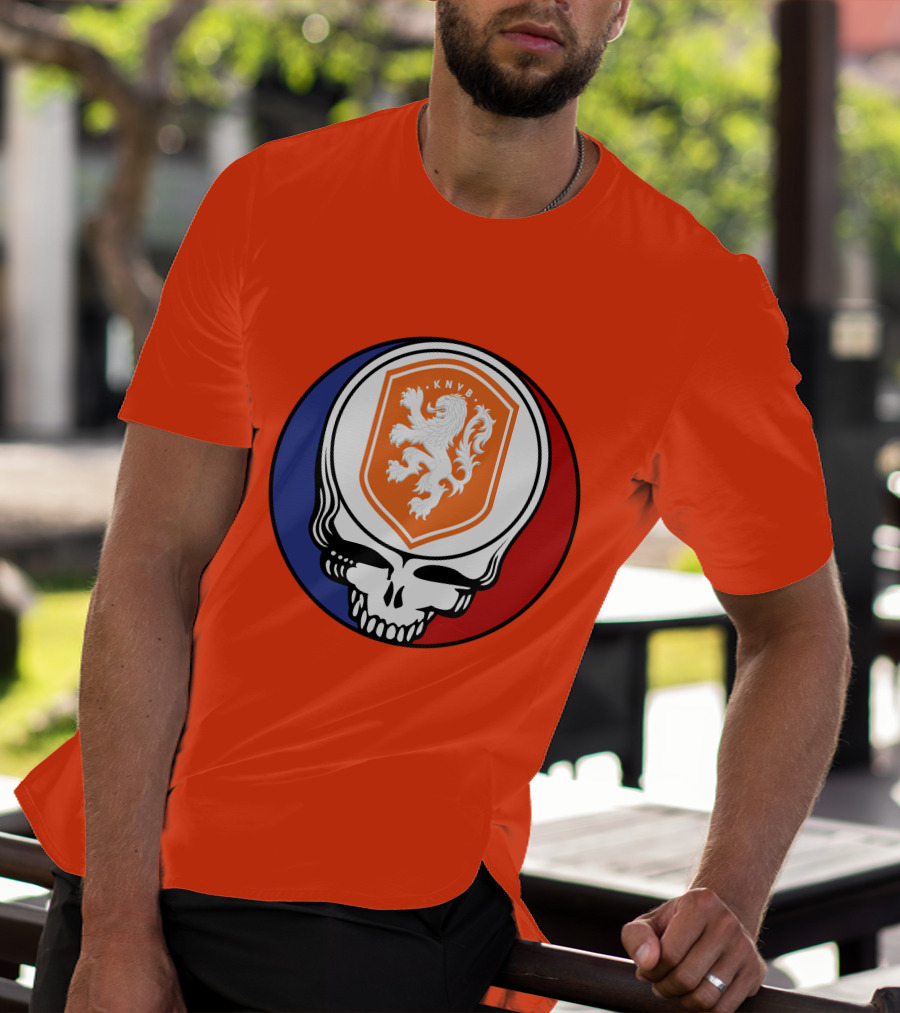 Netherland National Football Team KNVB Grateful Dead Skull T-Shirt