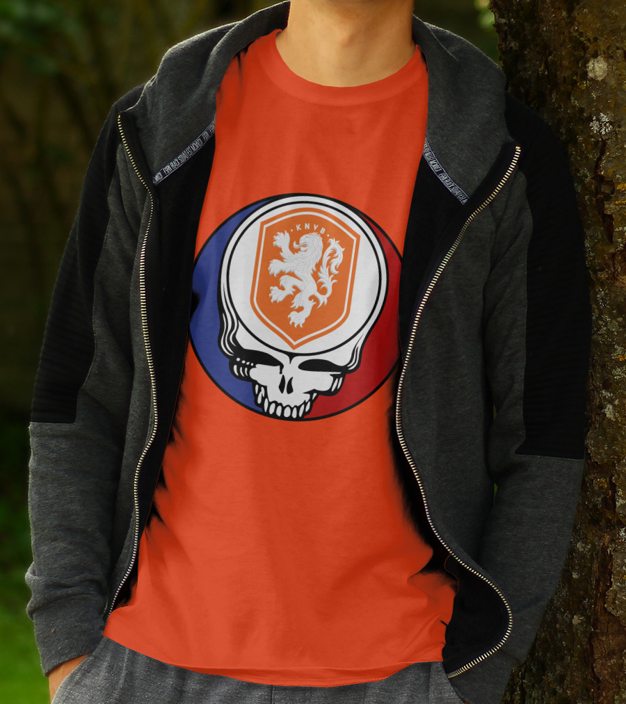 Netherland National Football Team KNVB Grateful Dead Skull T-Shirt