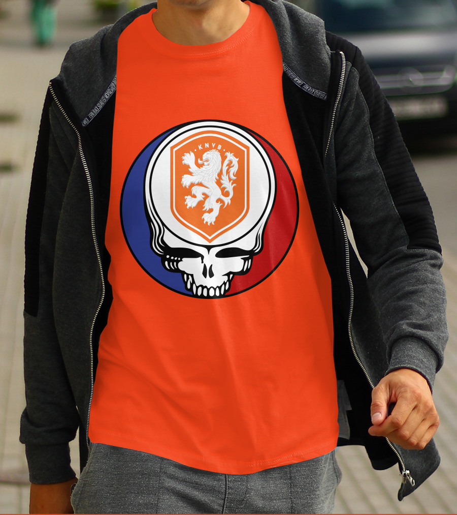 Netherland National Football Team KNVB Grateful Dead Skull T-Shirt