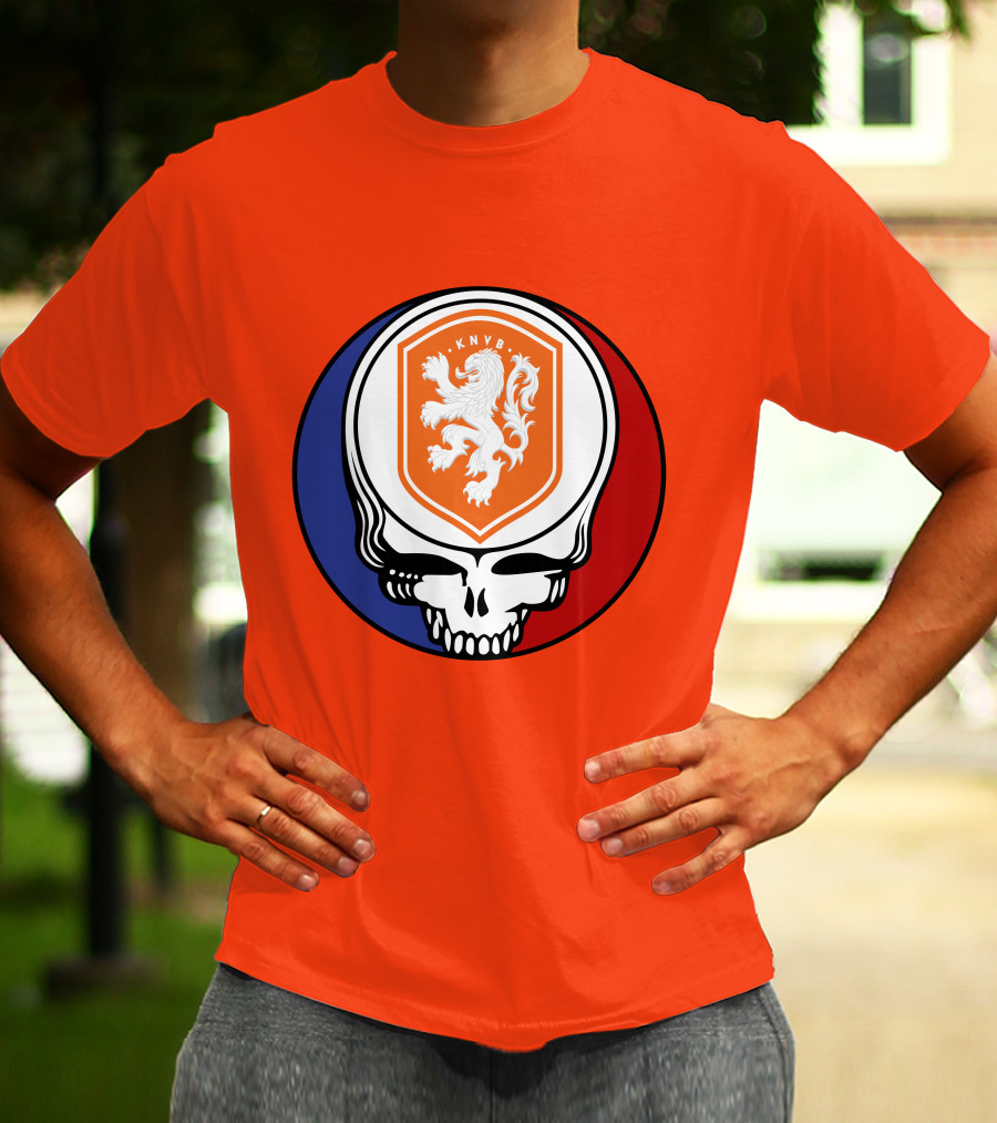 Netherland National Football Team KNVB Grateful Dead Skull T-Shirt