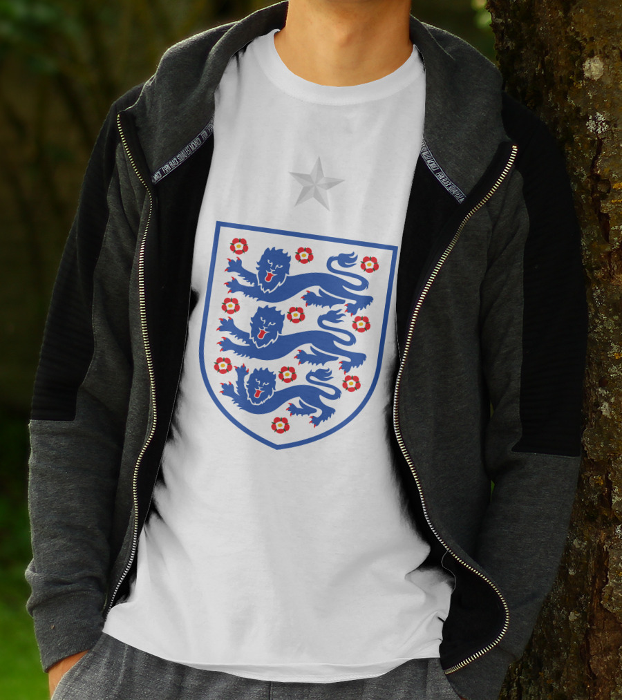 Bukayo Saka 17 Three Lions England Football Star T-Shirt