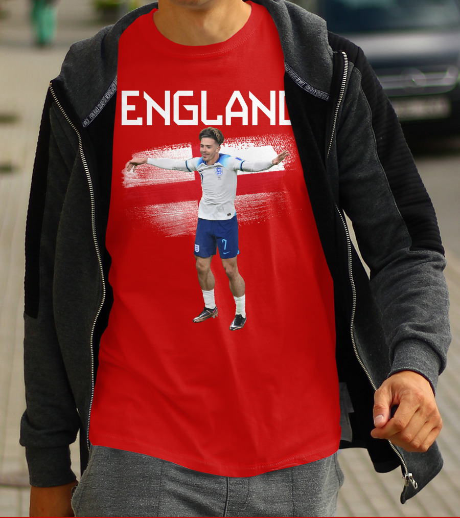 Jack Grealish England Soccer Celebration St George's Cross T-Shirt