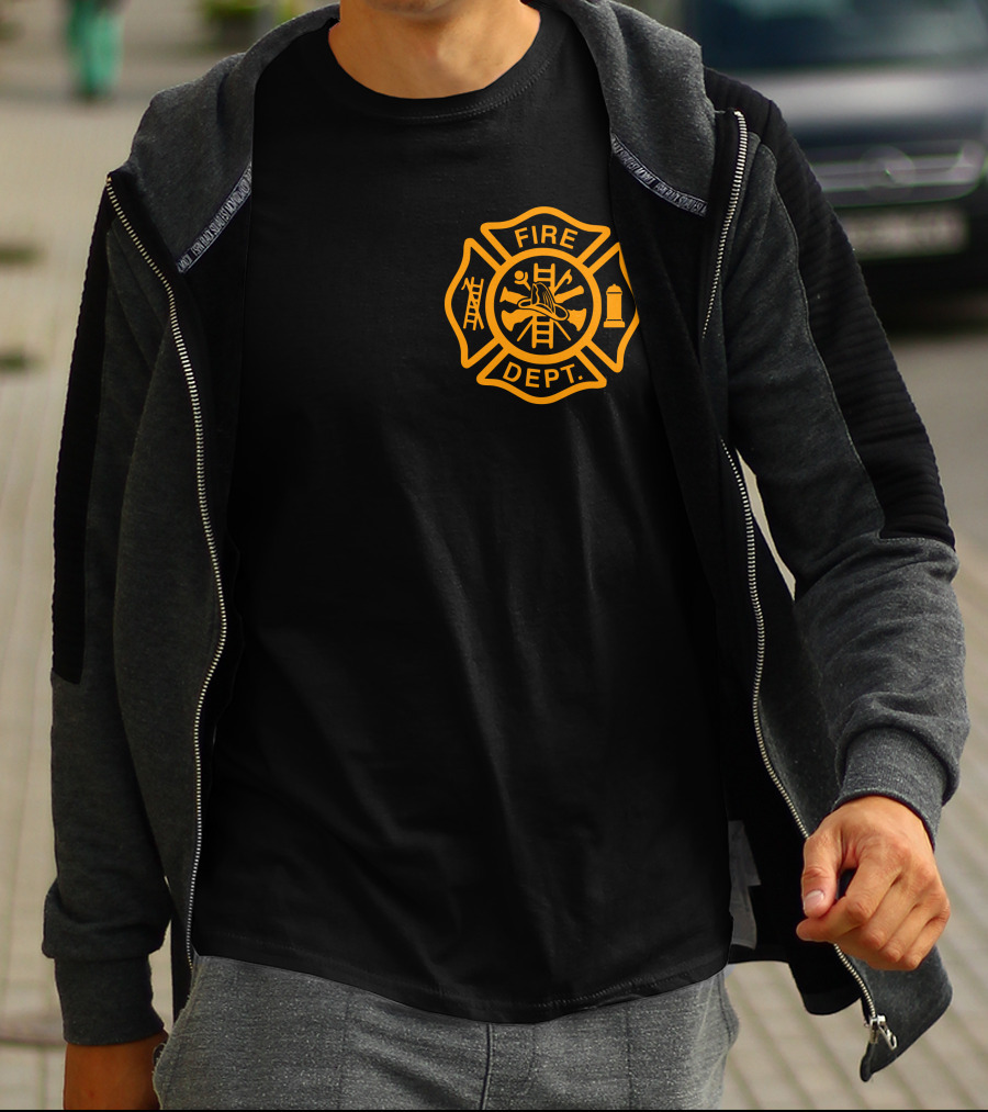 PENNSYLVANIA FIREFIGHTER FIRE DEPT Maltese Cross Emblem T-Shirt